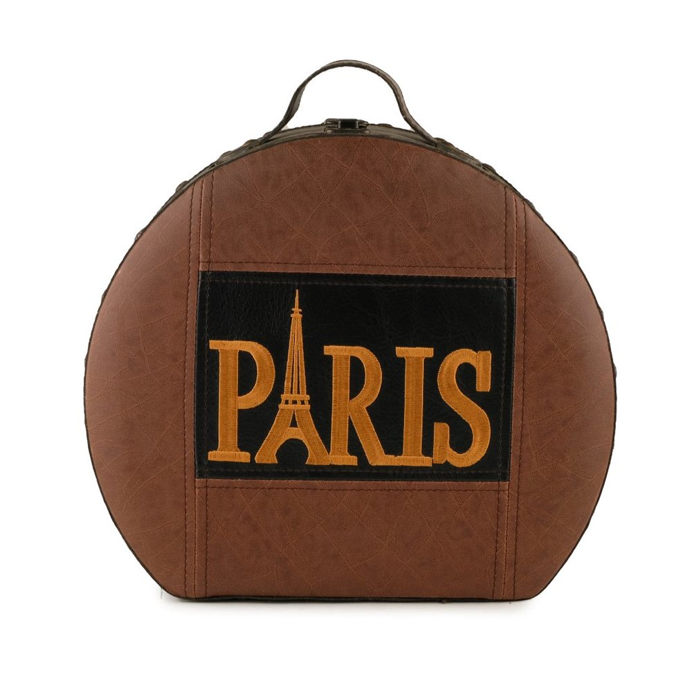 Paris France Vintage wooden Hat box/purse